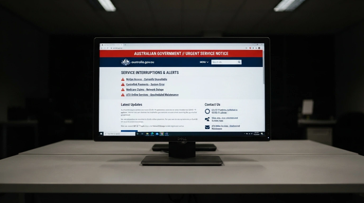 The Australian Communications and Media Authority website homepage with a public warning about illegal offshore gambling services targeting Australians