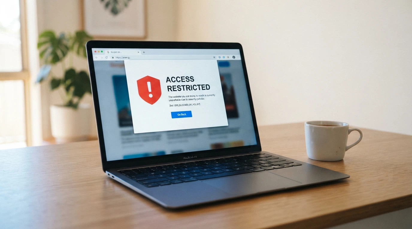 A document referencing the Interactive Gambling Act 2001 with the ACMA logo and a site-blocking notice