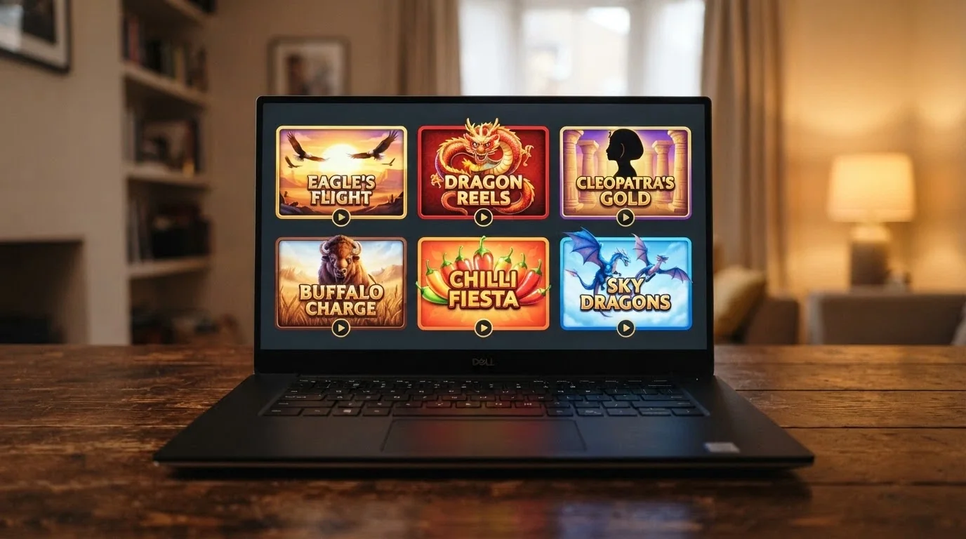 A grid of Aristocrat pokies title cards including Indian Dreaming