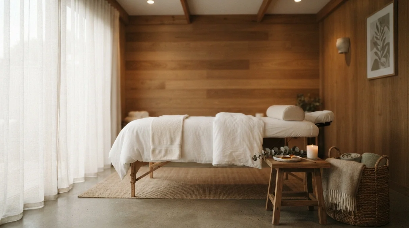 A treatment room at BODHI Spa inside Eos