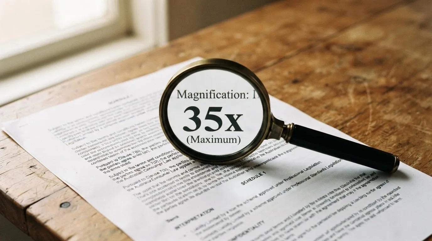 A magnifying glass over casino bonus terms, with the wagering requirement figure highlighted in the fine print