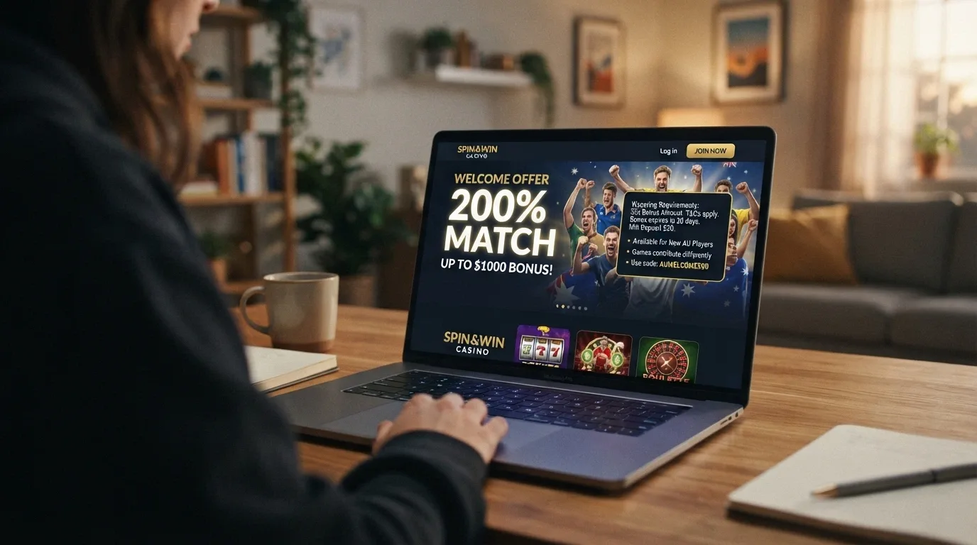 A crypto casino promotions page displaying a large bonus figure with the wagering requirements highlighted in a callout box beside it