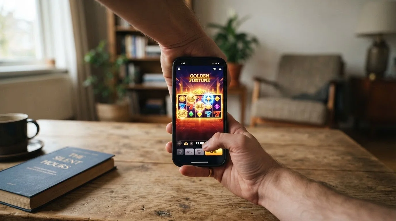 A high-limit pokie title running in a mobile browser with the bet-amount selector set to a three-figure stake