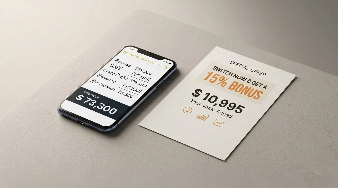 A calculator app interface overlaid on casino bonus banner ads, with a highlighted turnover figure showing the real cost of clearing a 40x wagering requirement