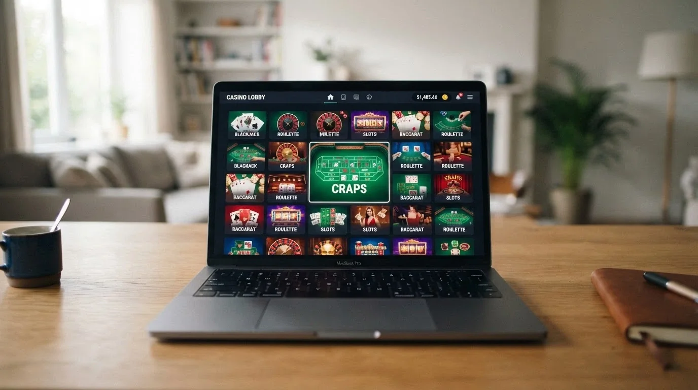 A grid or row of casino brand logos or game-lobby thumbnails representing the offshore operators reviewed in the article