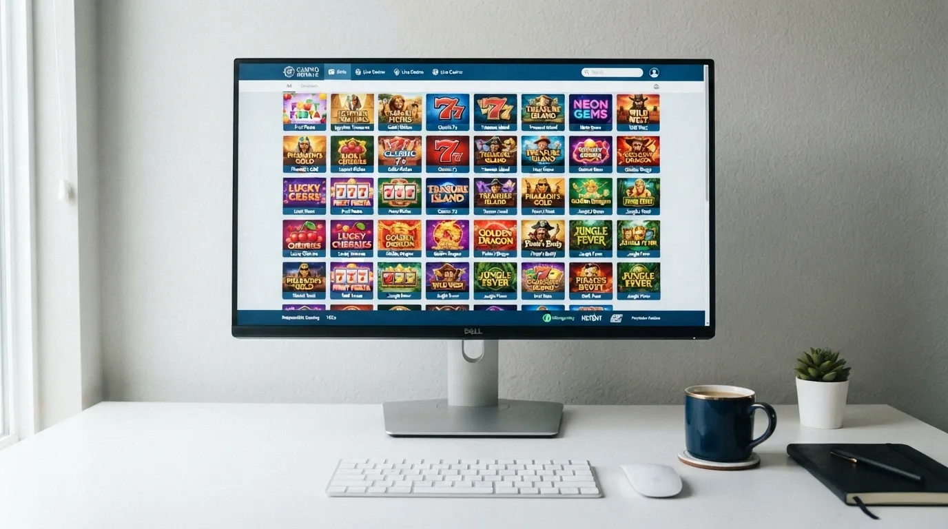 A desktop screen showing multiple online casino homepages side by side, each displaying pokies lobbies with 3-reel titles highlighted