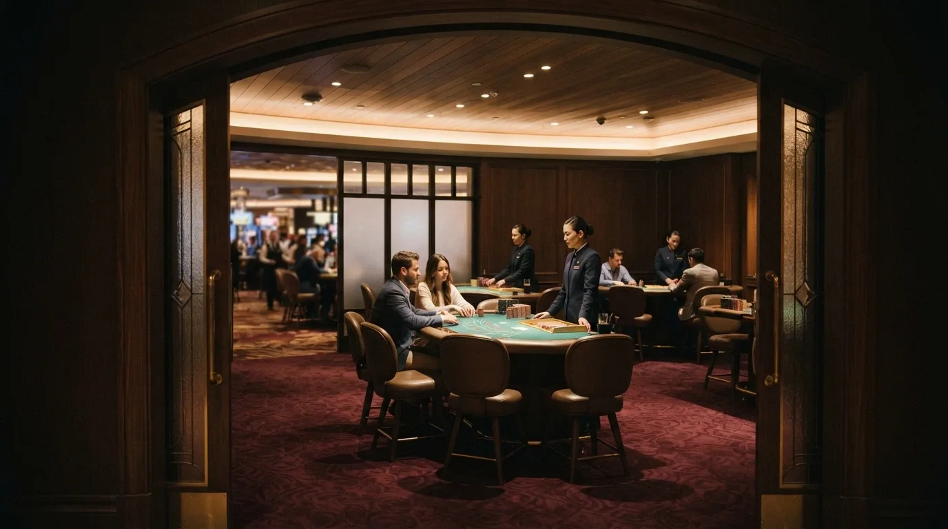 The Sovereign Room's high-limit gaming area with private tables reserved for platinum Star Club members