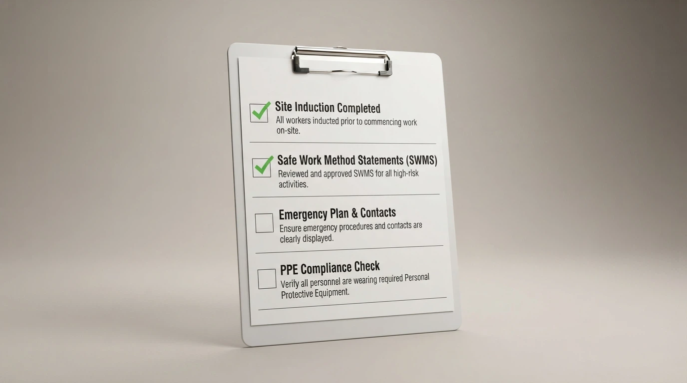 A checklist showing the four evaluation criteria: bonus size, wagering fairness, licence transparency and payment access
